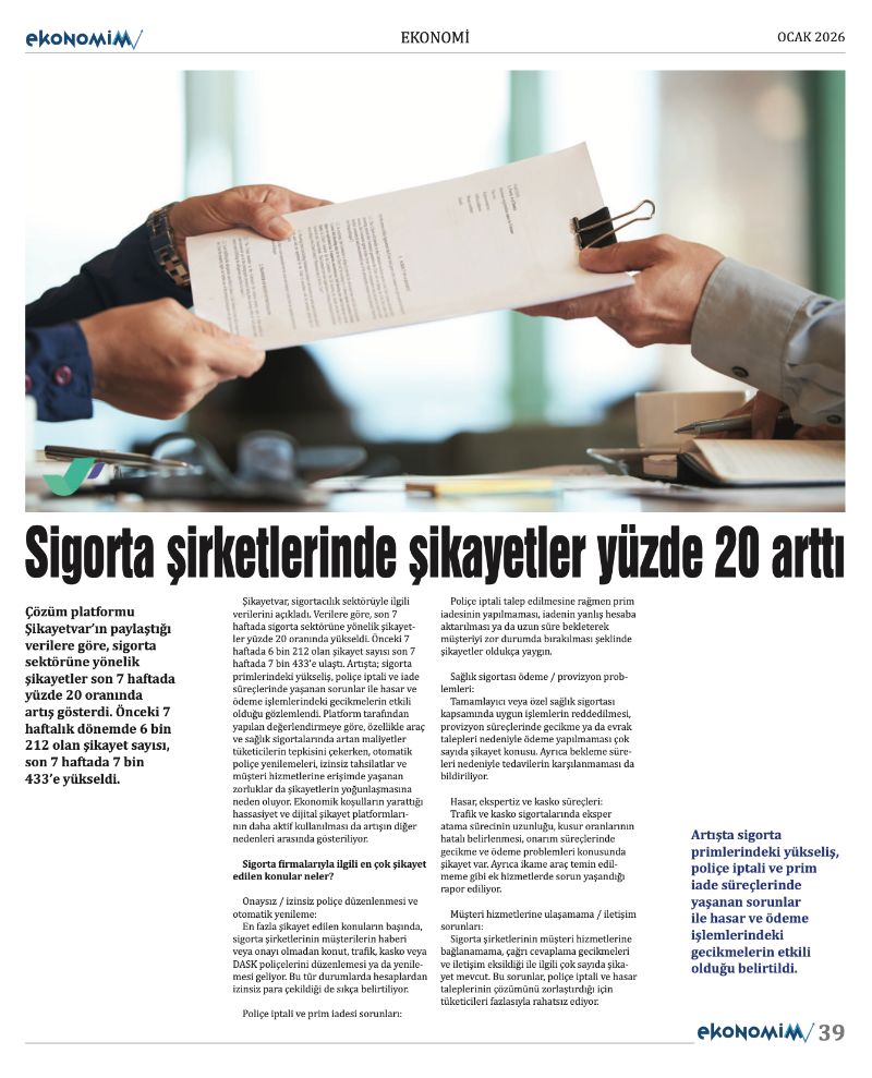 EKONOMİM 2026 OCAK sayısında: