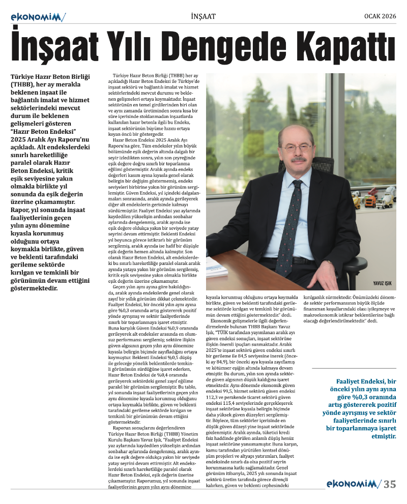 EKONOMİM 2026 OCAK sayısında: