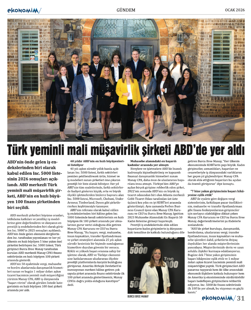 EKONOMİM 2026 OCAK sayısında: