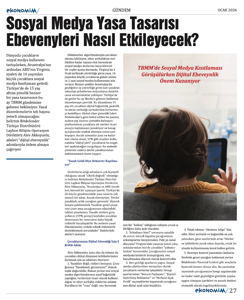 EKONOMİM 2026 OCAK sayısında: