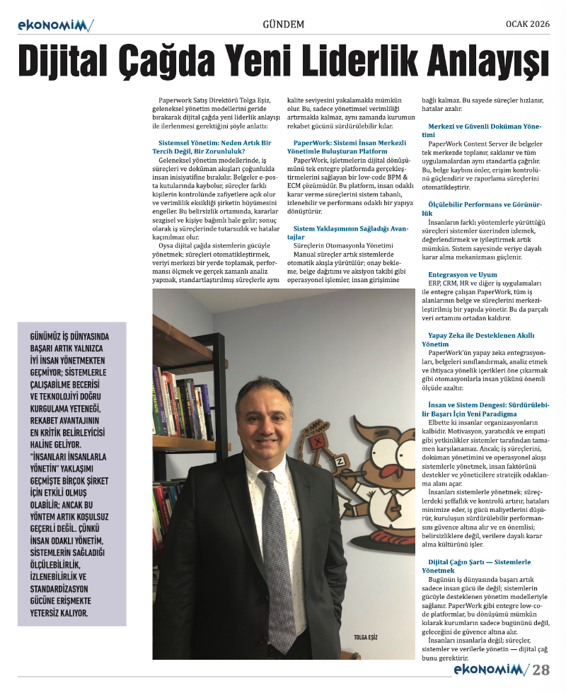 EKONOMİM 2026 OCAK sayısında: