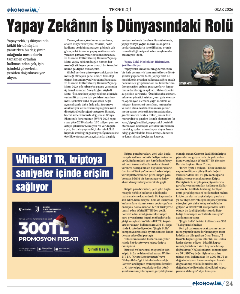 EKONOMİM 2026 OCAK sayısında: