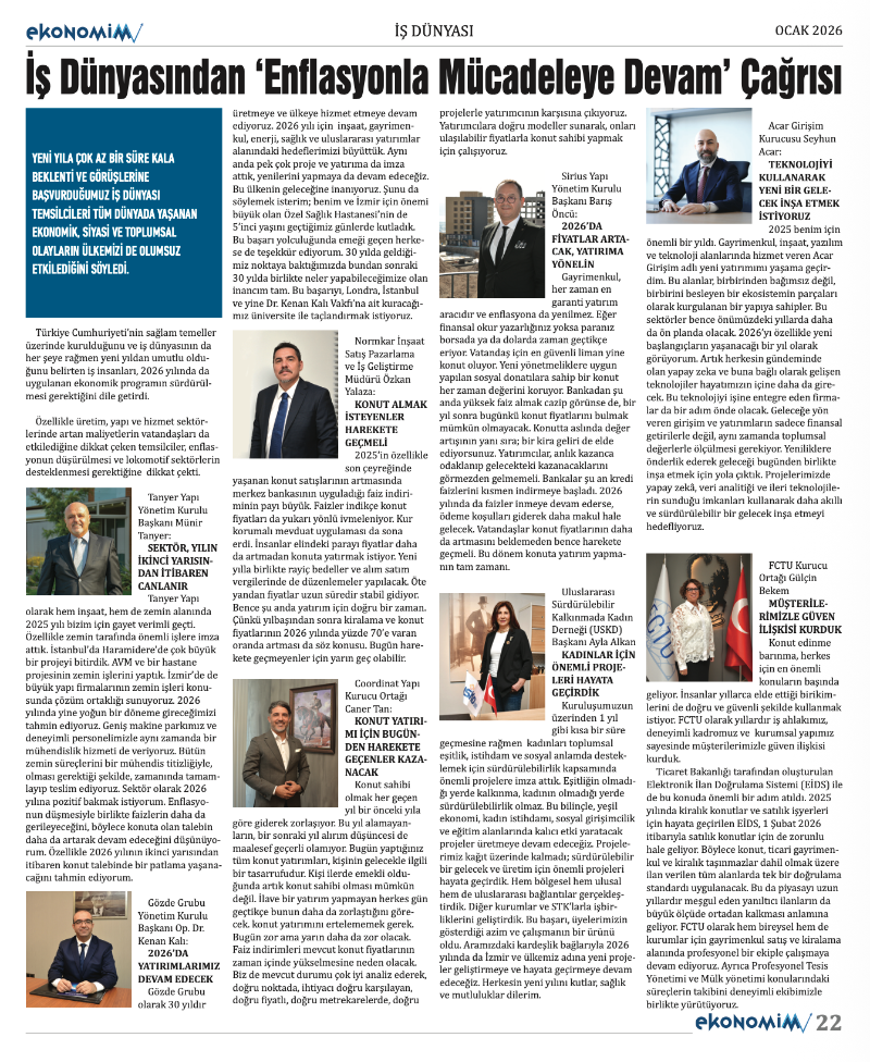 EKONOMİM 2026 OCAK sayısında: