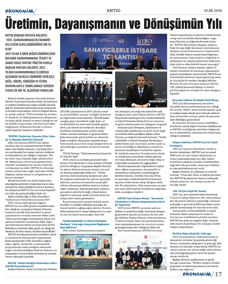 EKONOMİM 2026 OCAK sayısında: