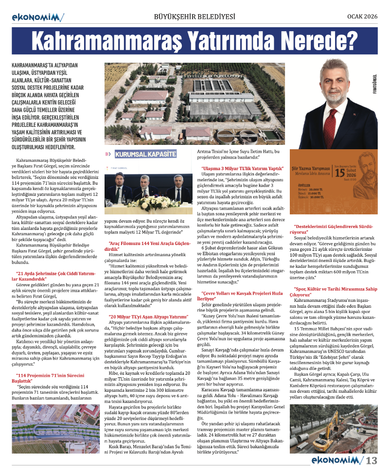 EKONOMİM 2026 OCAK sayısında: