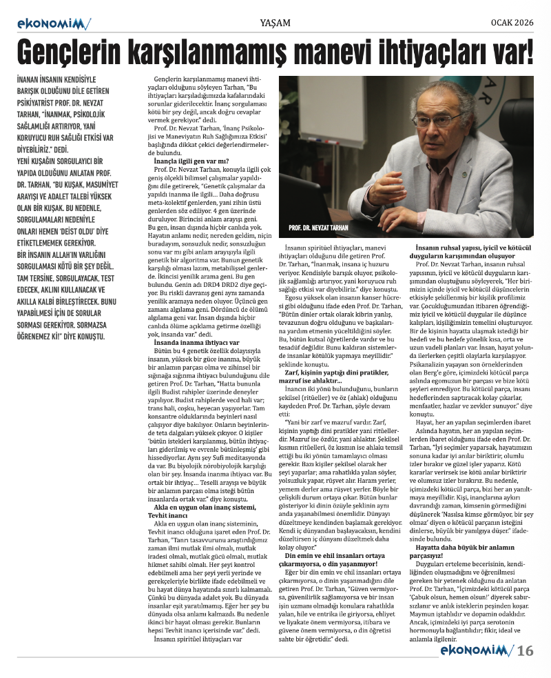 EKONOMİM 2026 OCAK sayısında:
