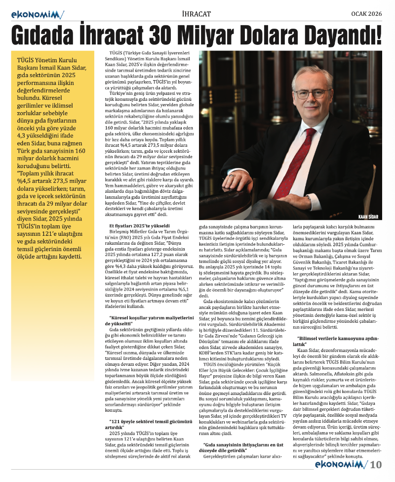 EKONOMİM 2026 OCAK sayısında: