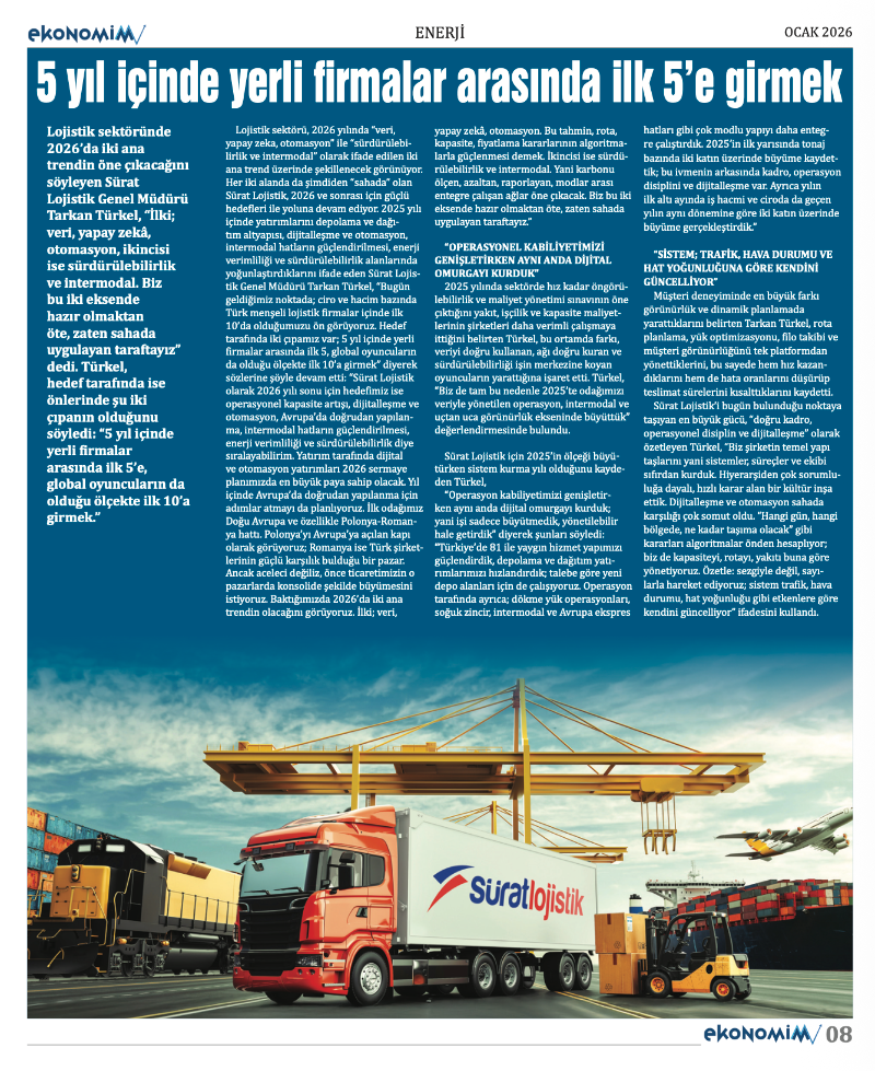 EKONOMİM 2026 OCAK sayısında: