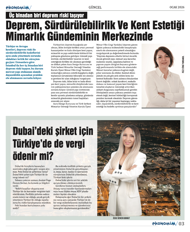 EKONOMİM 2026 OCAK sayısında: