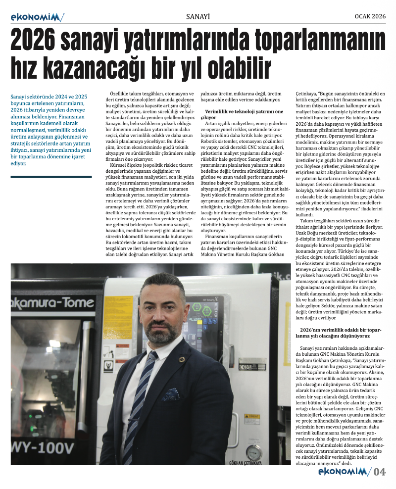 EKONOMİM 2026 OCAK sayısında: