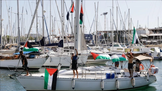 Onlarca tekne Filistin ile dayanışma için Akdeniz'de yelken açtı