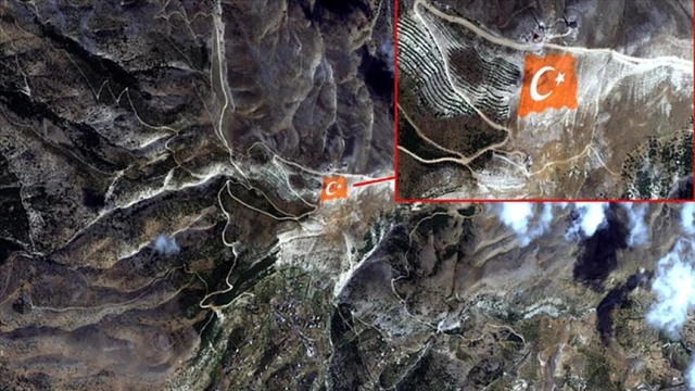 Kahramanmaraş'ta Türk bayrağı, Göktürk-1 uydusunun kamerasına yansıdı