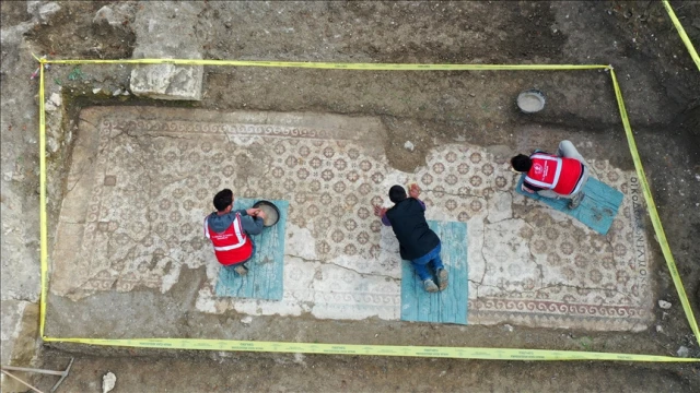 Hatay'da Geç Antik Çağ'a ait mozaik bulundu