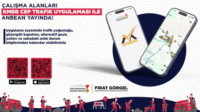 KMBB Trafik mobil uygulamasıyla yol çalışmaları ve düzenlemeleri görülecek