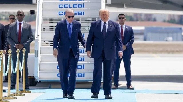 Cumhurbaşkanı Erdoğan, ABD Başkanı Trump’ı karşıladı