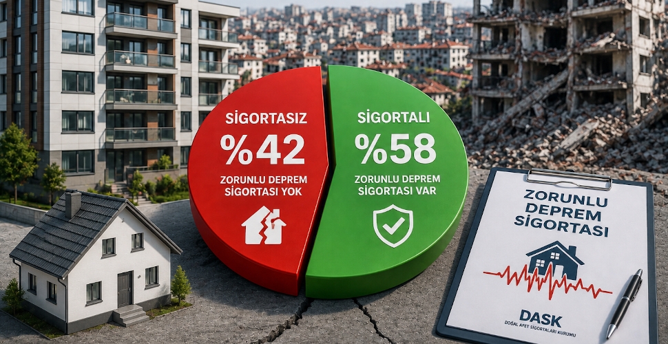 Konutların yarısında Zorunlu Deprem Sigortası bulunmuyor